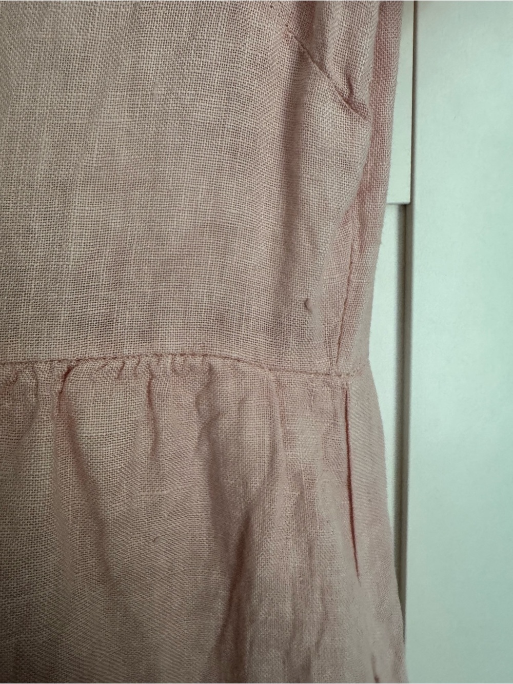 Jillian Harris x Priv Hamptons Linen Babydoll Pink Summer Dress Size Small - Picture 8 of 10